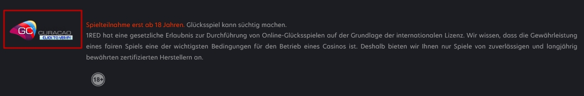 1Red Casino Sicherheit